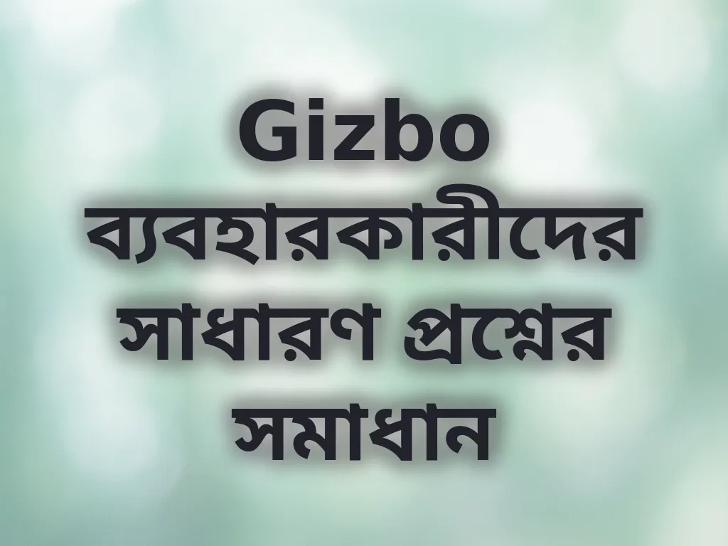 Gizbo সমস্যা সমাধান গাইড